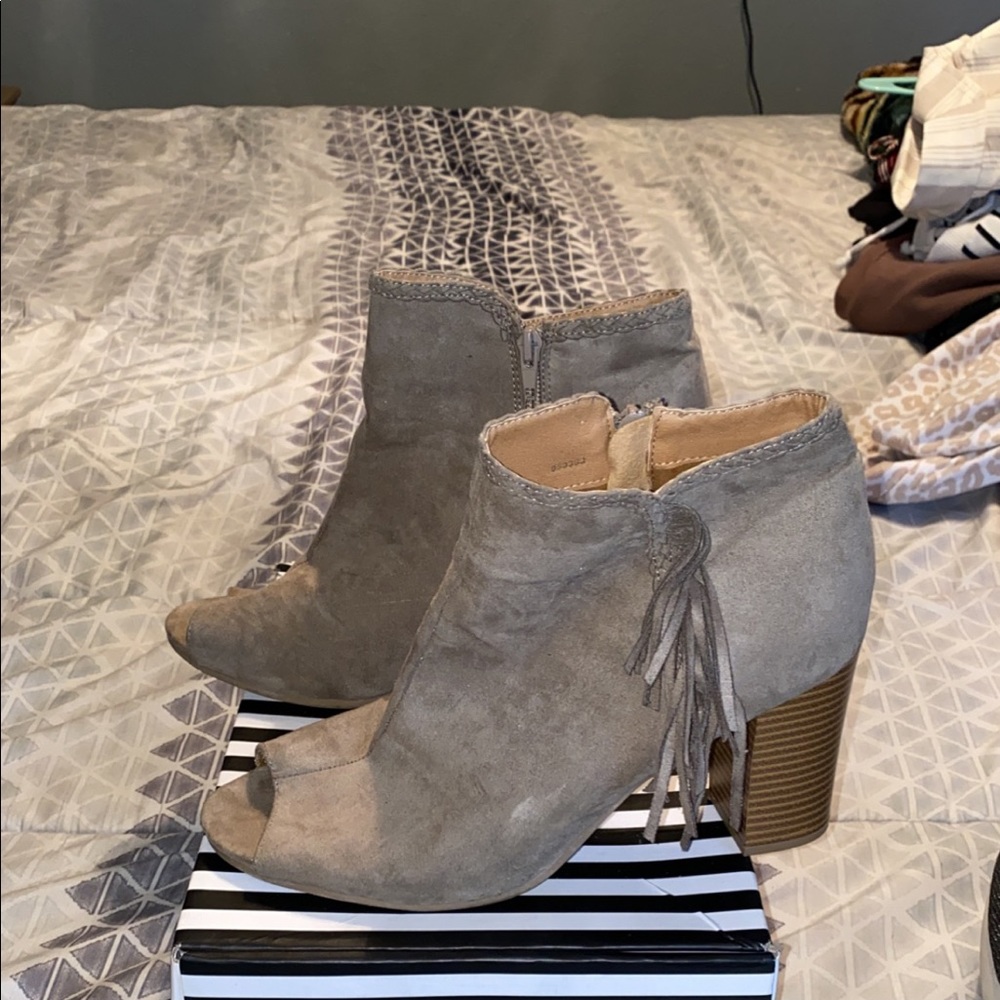 Tan booties